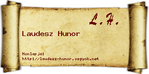 Laudesz Hunor névjegykártya